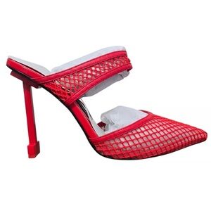 Jessica Vibrant Red Mesh Heels